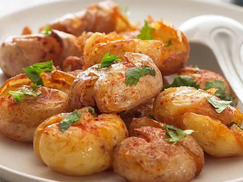Crunchy spiced baby potatoes