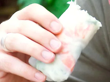 Prawn and Green Bean Rice Paper Rolls
