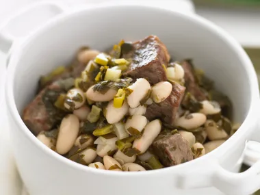 Braised Lamb with Beans and Parsley