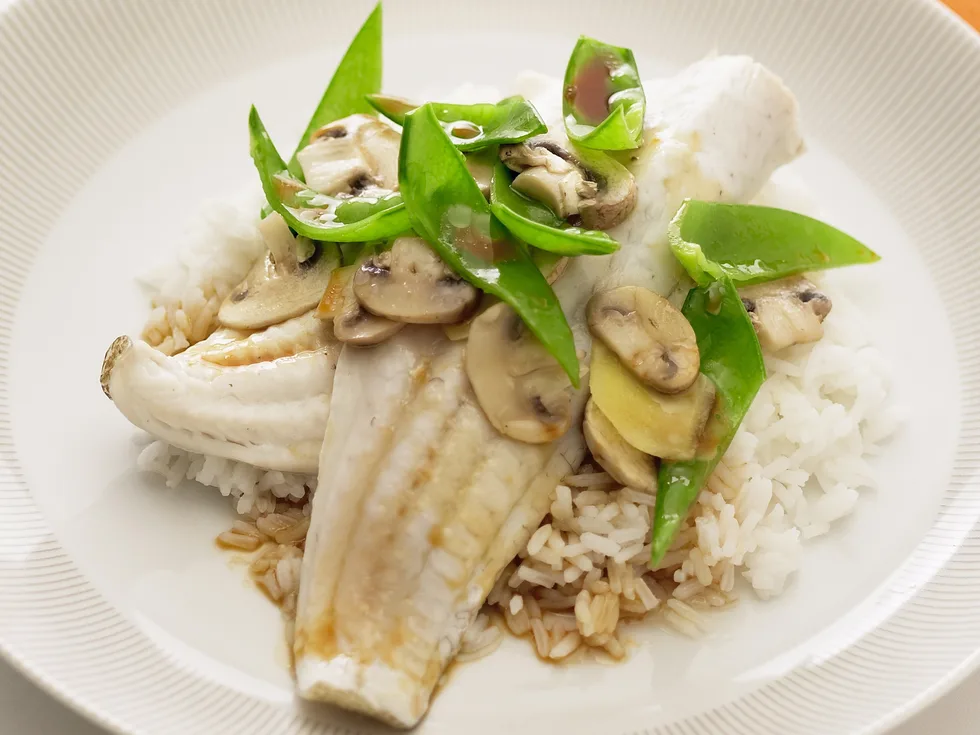 Chinese Steamed Fish and Vegetables