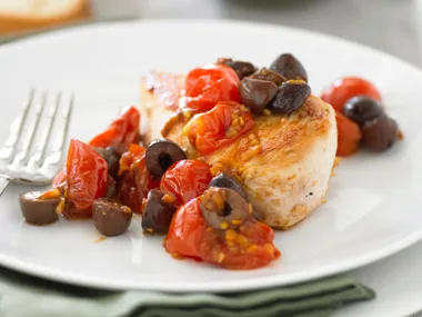 Pan-Fried Chicken with Cherry Tomatoes