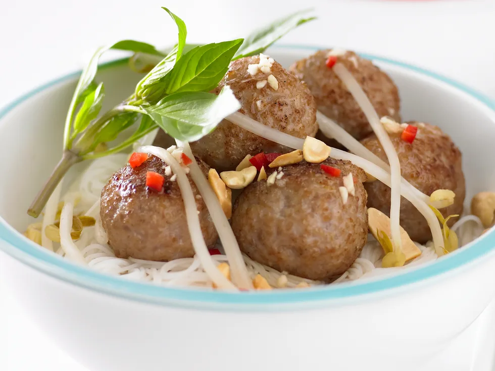 Pork Meatballs with Rice Vermicelli