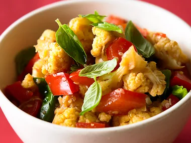Stir-fry cauliflower
