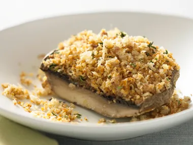 Baked Mushrooms with Anchovy Breadcrumbs