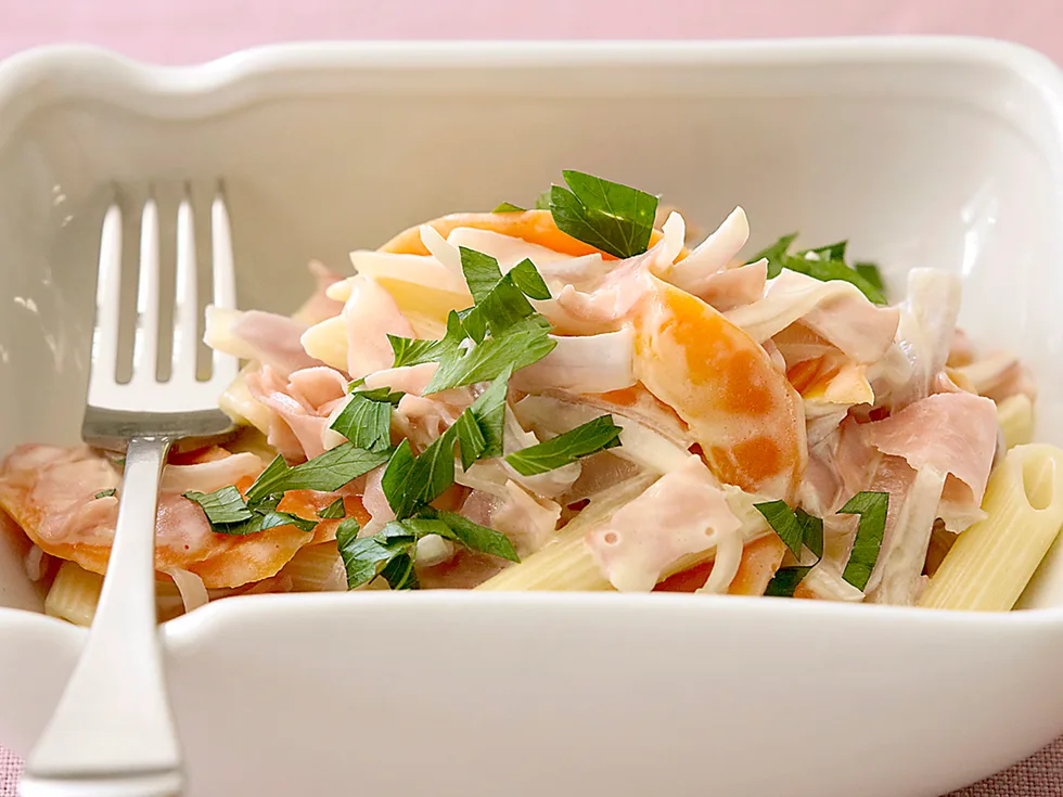 Carrots and Ham Pasta