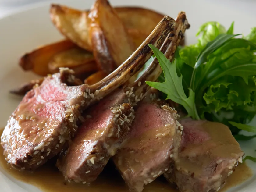 Asian styled lamb racks