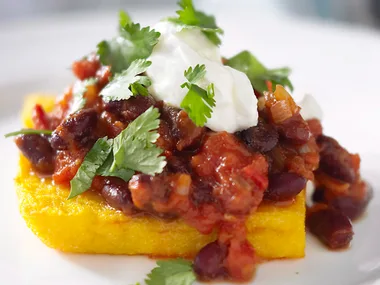 Baked Polenta With Beans