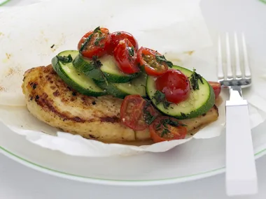 Chicken and Zucchini Parcels