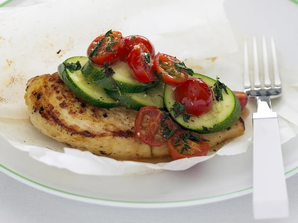 Chicken and Zucchini Parcels