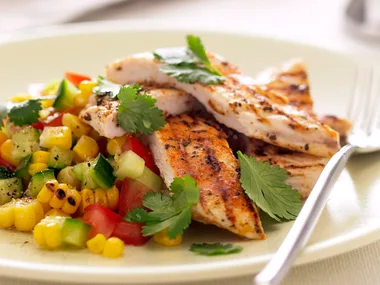 Cajun Chicken with Grilled Corn Salsa