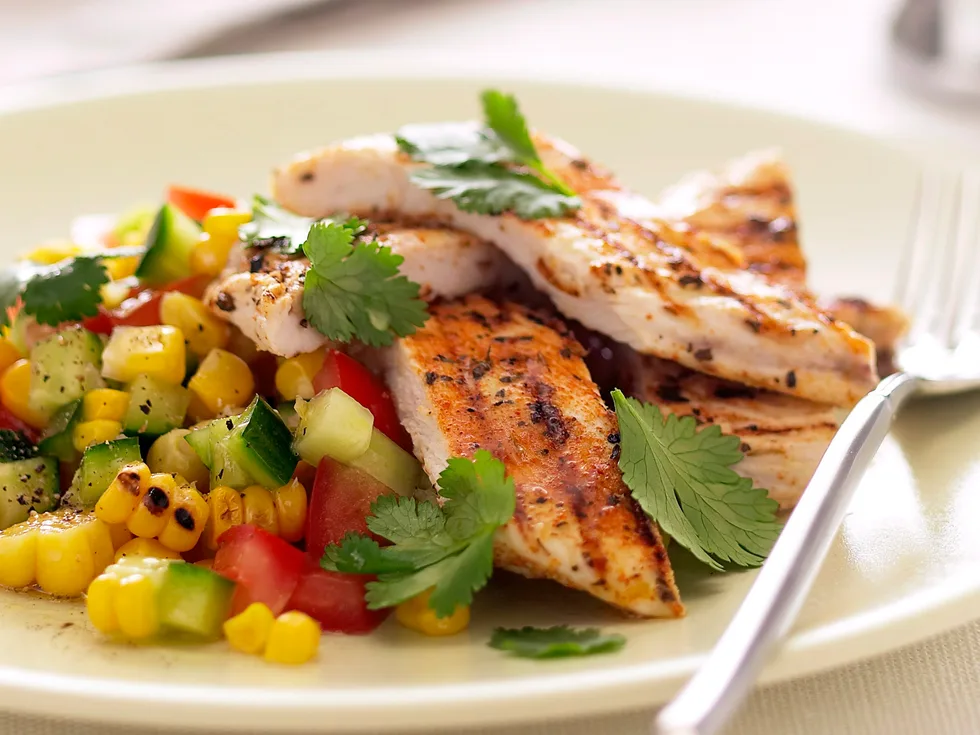Cajun Chicken with Grilled Corn Salsa