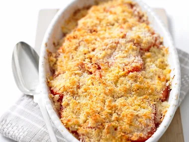 Lamb Chops with Tomato Gratin