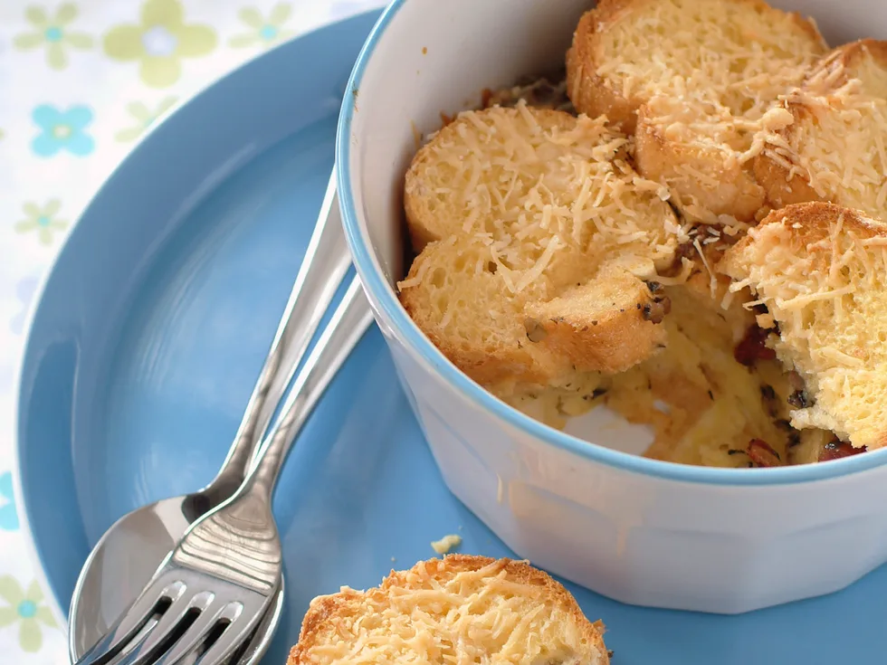 Savoury Bread and Butter Pudding