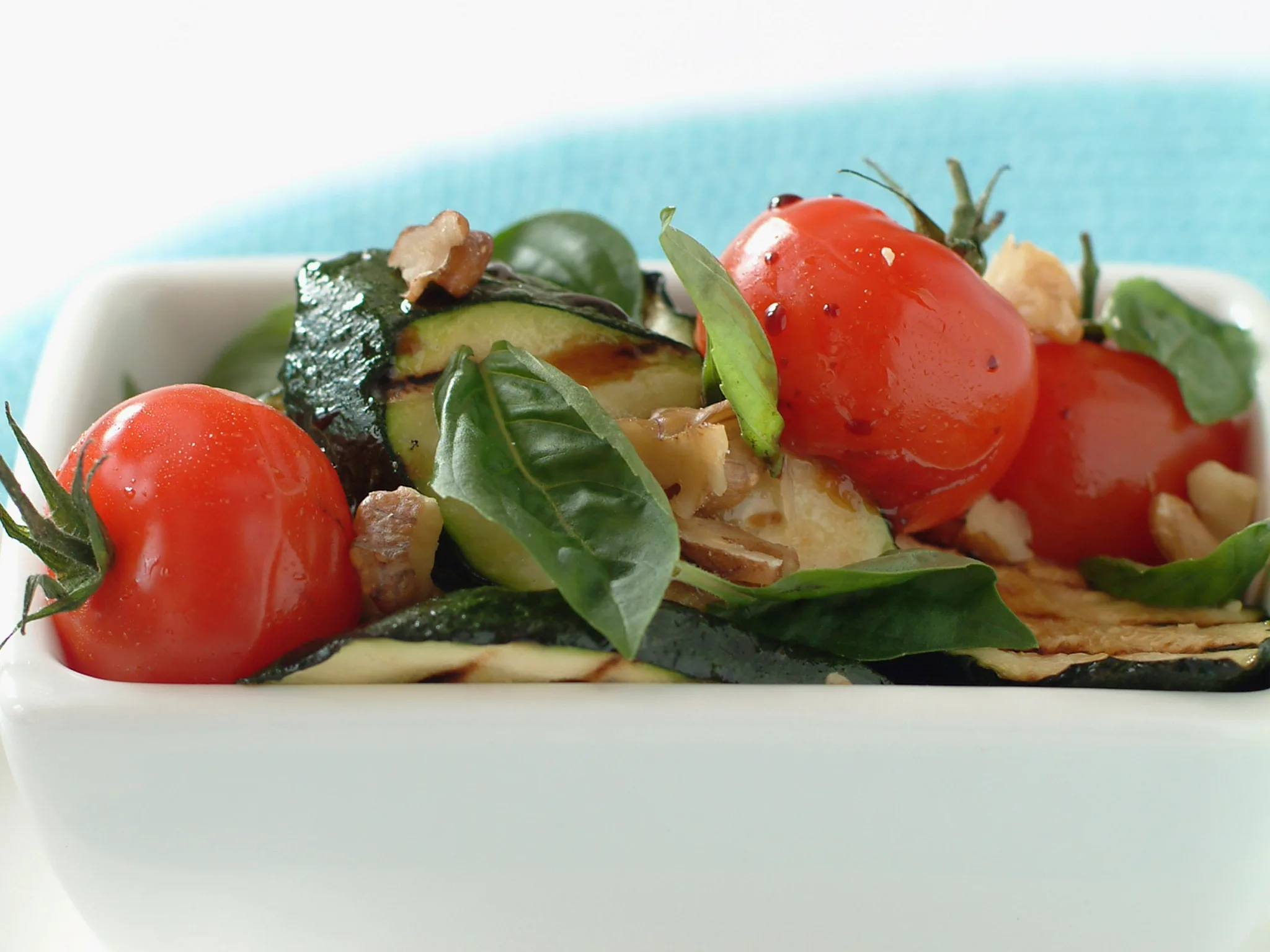 Chargrilled Zucchini and Truss Tomatoes