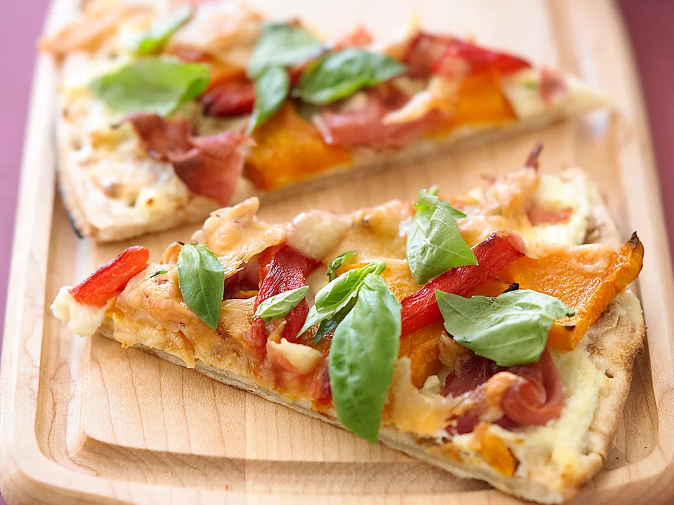 Ricotta and Pumpkin and Capsicum Pizza