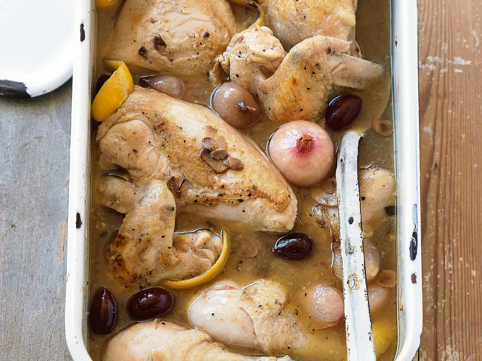 Coq au Vin Blanc (chicken with White Wine)