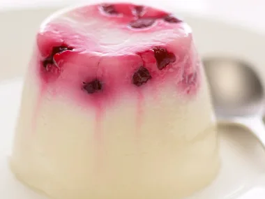 Coconut and Raspberry Panna Cotta
