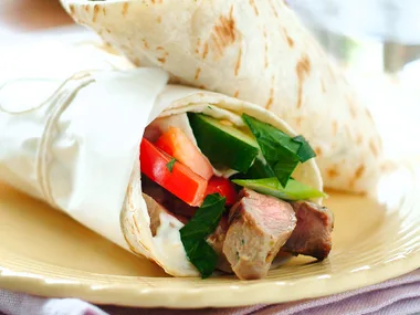 Greek souvlaki wraps