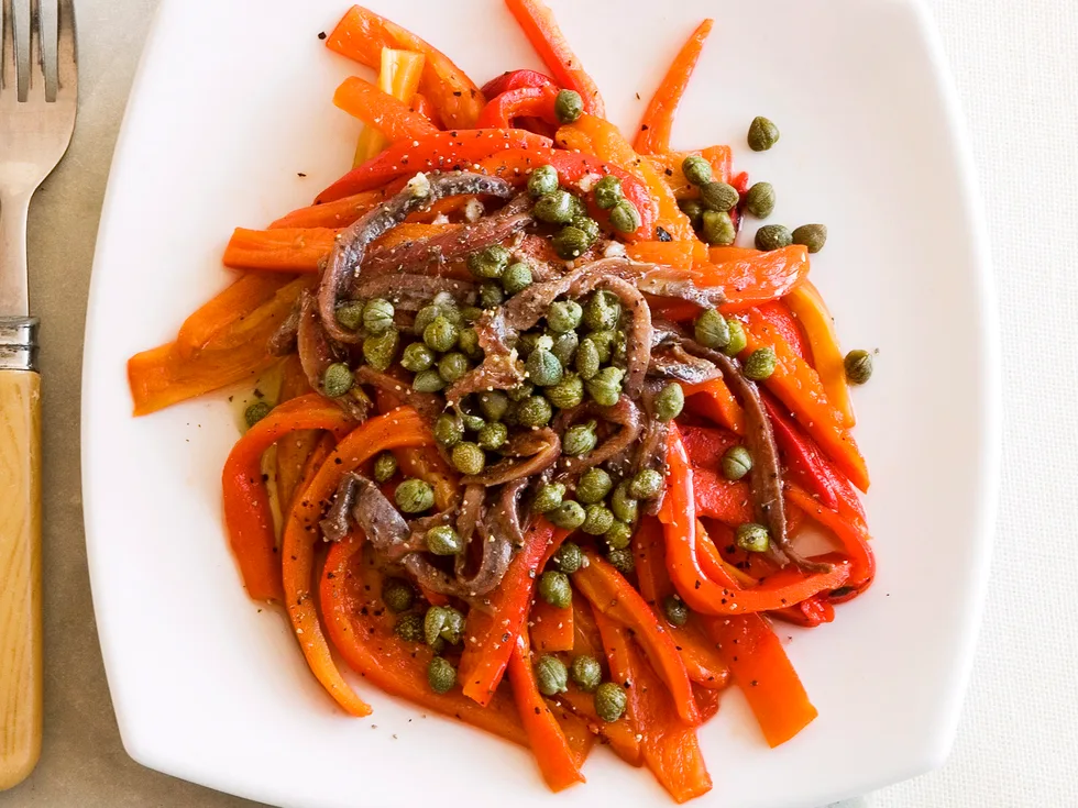 Roasted Capsicum with Capers and Anchovies