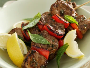 Pork and Red Capsicum Skewers