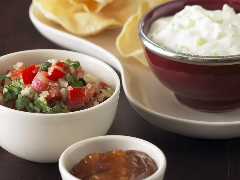 Sambals with pappadums