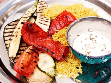 Chargrilled Vegetables with Pilau Rice