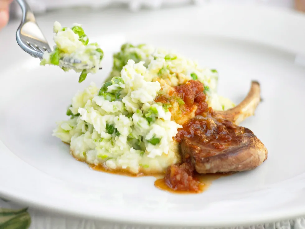 Lamb Cutlets with Green Potato