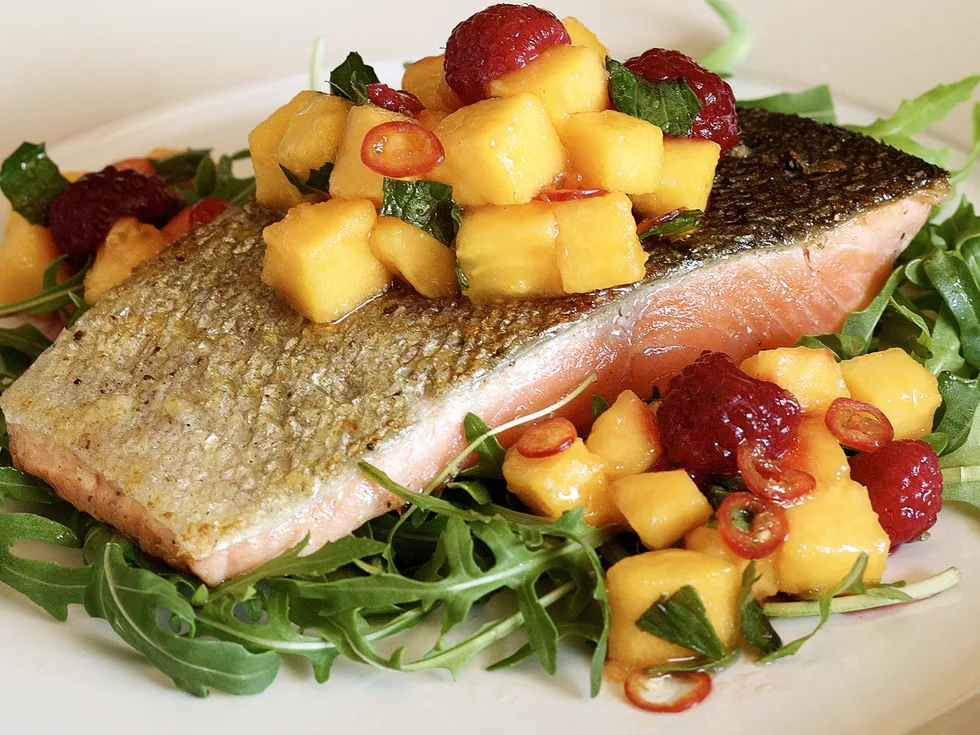 Crispy Ocean Trout with Pawpaw Salsa