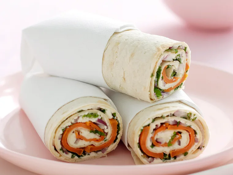 Kumara, Fetta and Mint Wrap