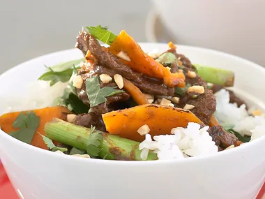 Red Beef and Pumpkin Stir-Fry