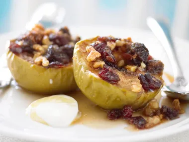 Baked Apples with Honey Yogurt