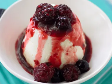 Lemon Cheesecakes with Berry Sauce