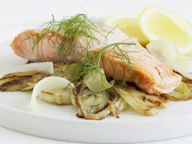 Salmon with Braised Fennel