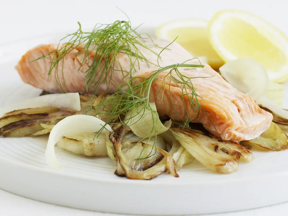 Salmon with Braised Fennel
