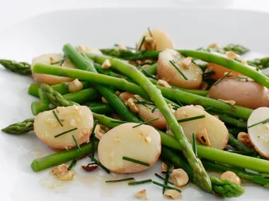 Potato, Asparagus and Hazelnut Salad