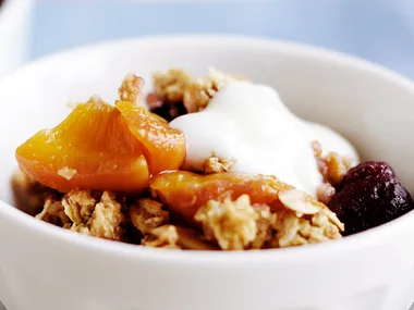 Cherry Peach Crumble