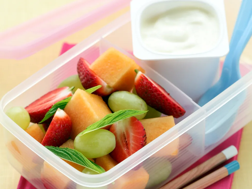 Minted Fruit Salad and Yogurt