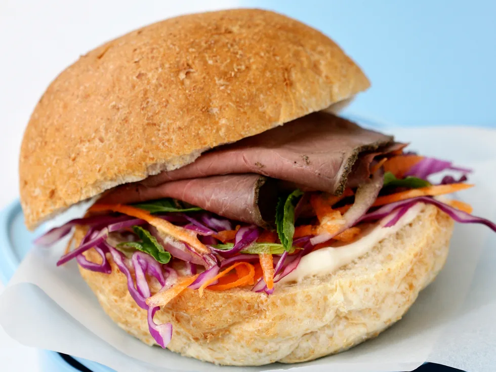 Roast Beef and Coleslaw Rolls