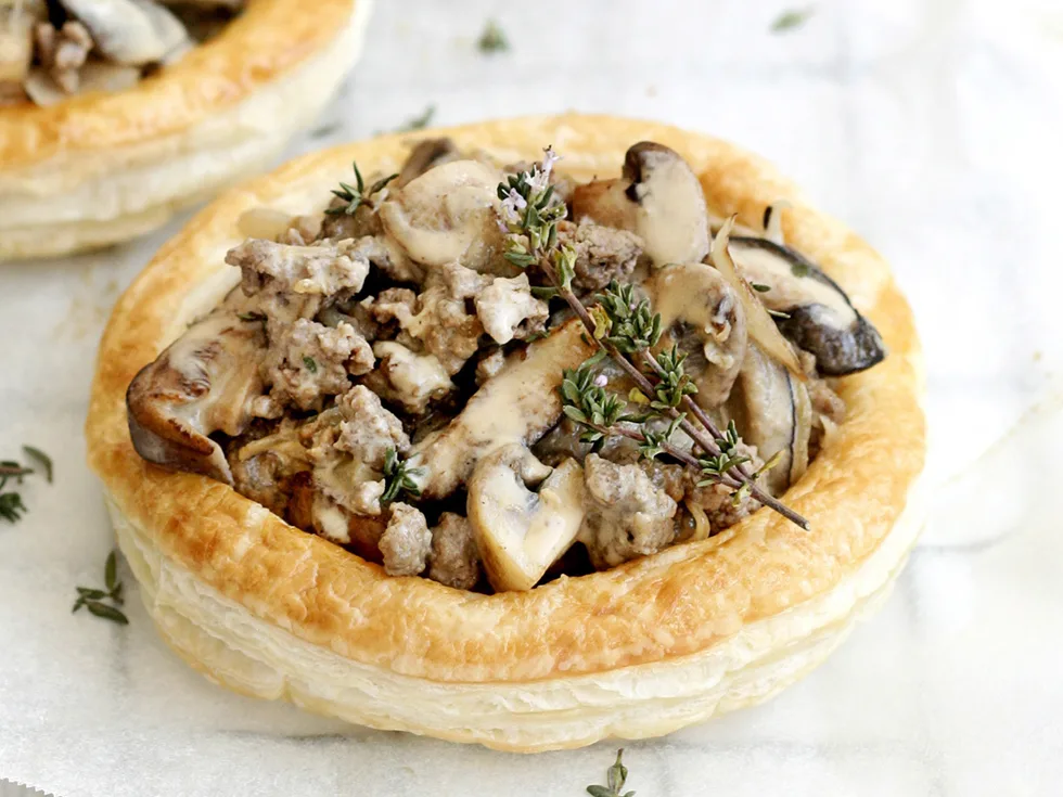 Open Beef and Mushroom Pies