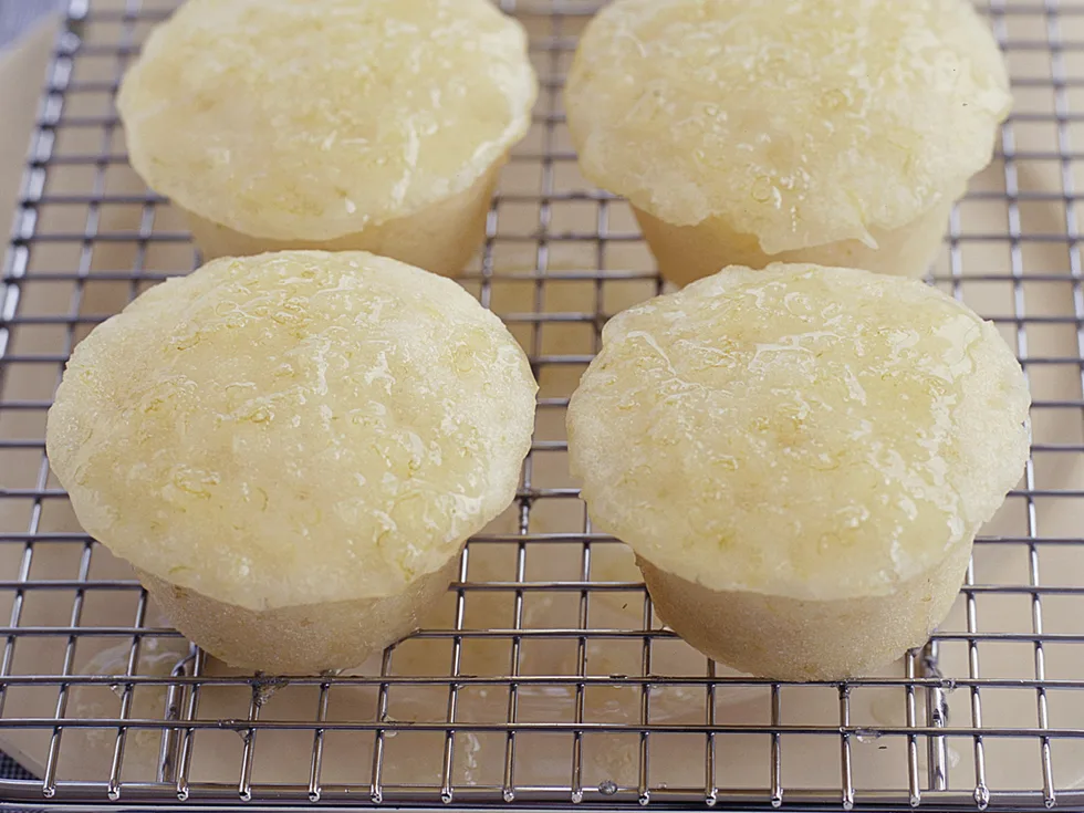 Lime and Coconut Syrup Muffins
