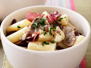 Rigatoni with Spicy Sausages