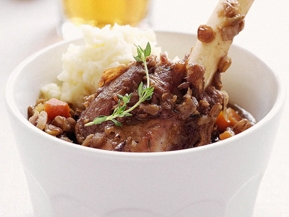 Pale Ale Braised Lamb Shanks