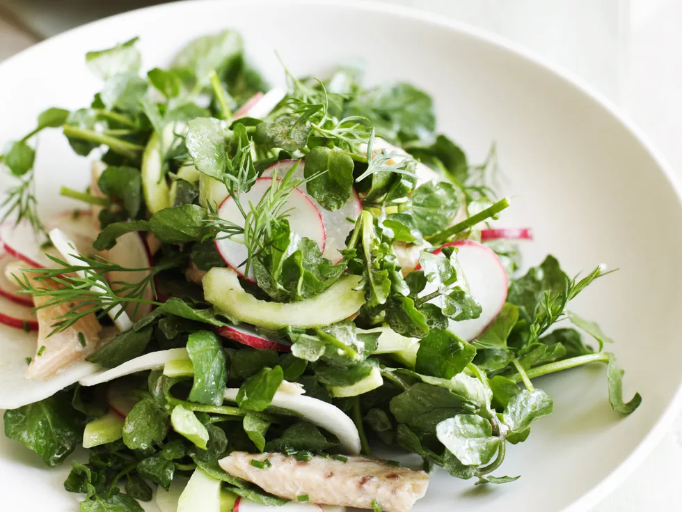 Radish, Smoked Trout and Watercress Salad