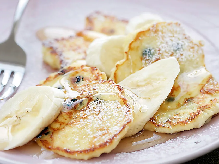 Ricotta and honey pikelets