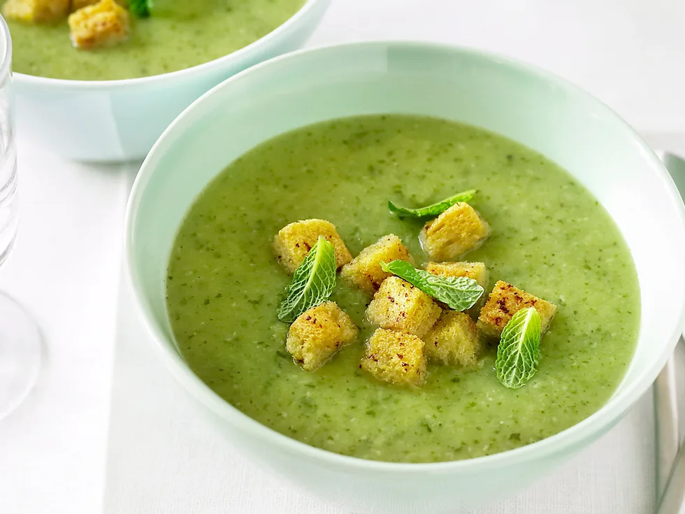 Chilled Minted Zucchini Soup