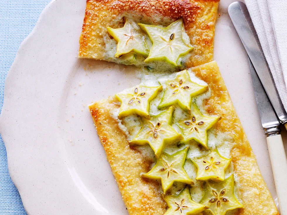 Cheese and Star Fruit Tarts