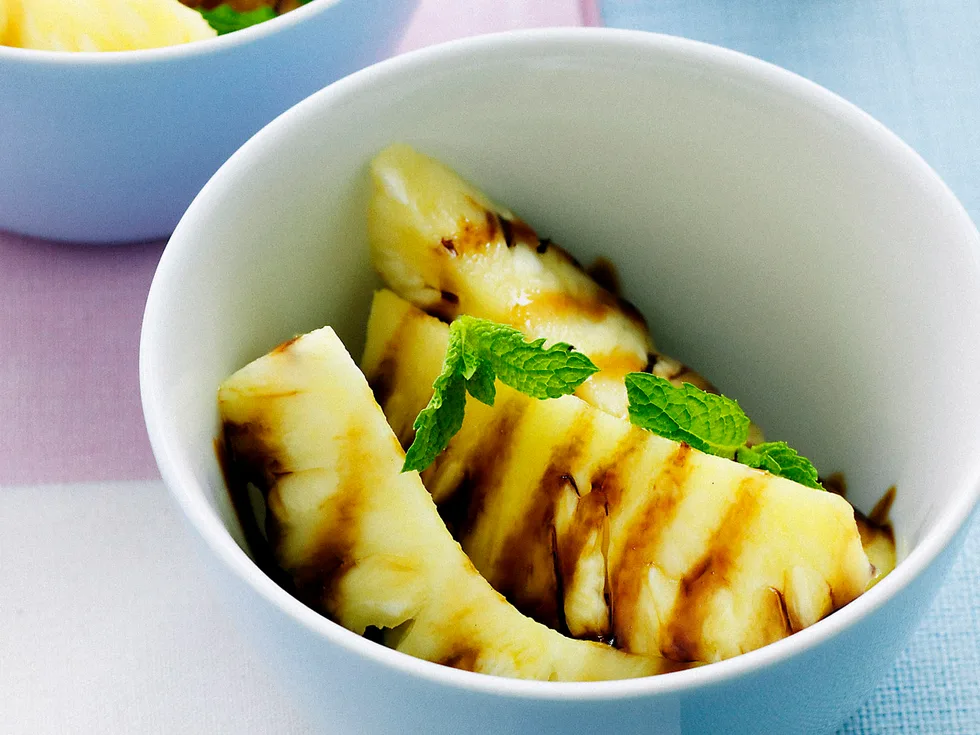 Pineapple Wedges with Palm Sugar Syrup