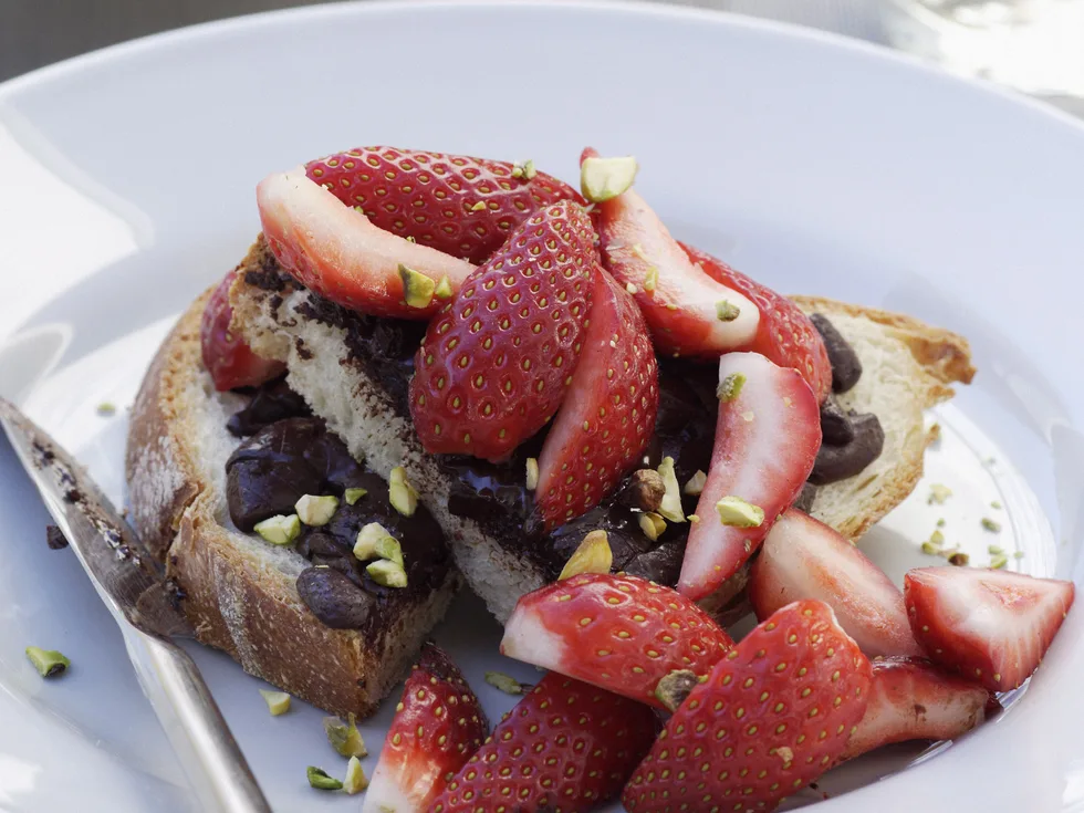 Strawberry and Chocolate Bruschetta