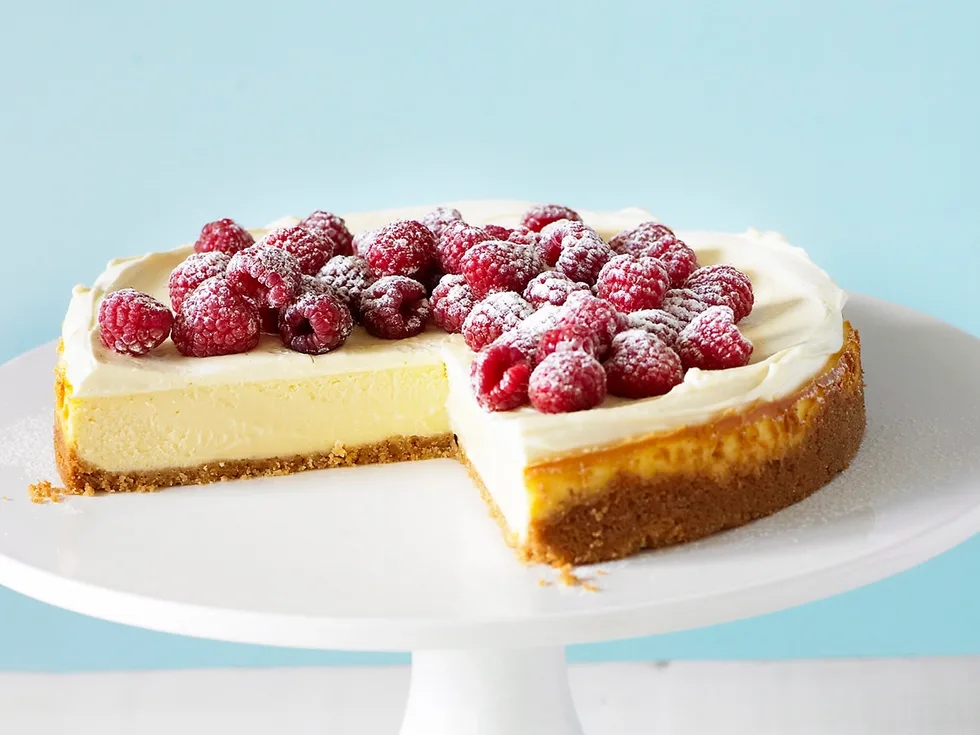Vanilla Cheesecake with Raspberries