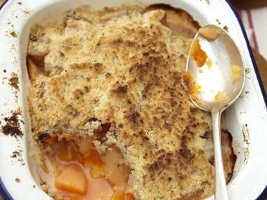 Quince and Apricot Crumble